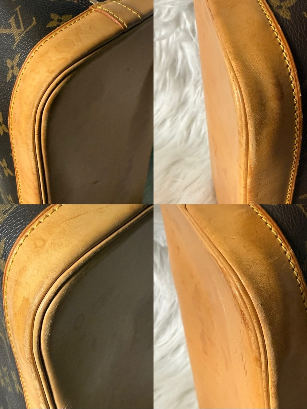 Louis Vuitton Brown Monogram Alma Satchel with Vachetta Trim - Picture 8 of 15